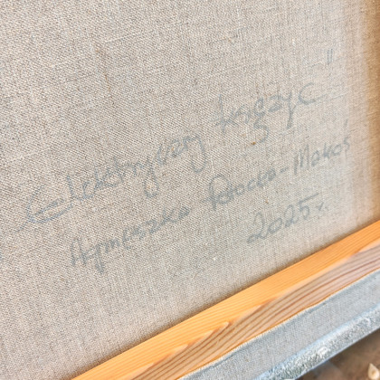 Agnieszka Potocka-Makoś - obrazy tech. mieszana - Elektryczny księżyc - haft obraz abstrakcja foto #3