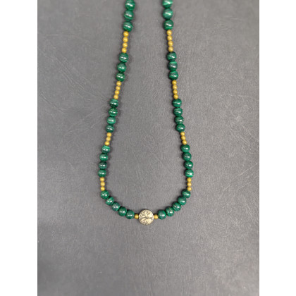 unikatart - korale,naszyjniki - Naszyjnik Malachit Mini Z Drzewkiem Szczęścia foto #1