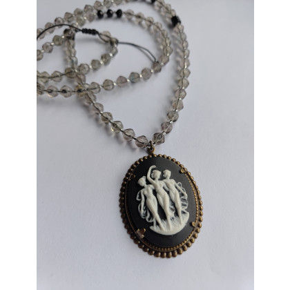 Naszyjnik Camea Trzy Gracje Wisior, unikatart, korale,naszyjniki