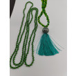 Naszyjnik Długi Sznur Trawa i Szmaragdy