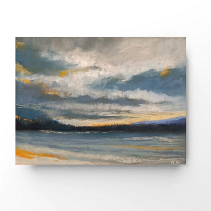 Pejzaż -rysunek pastele, Paulina Lebida, pastele suche