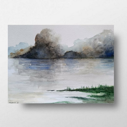 Pejzaż - akwarela 18/25 cm, Paulina Lebida, obrazy akwarela