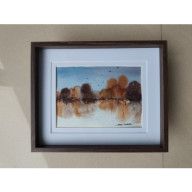 AKWARELA AKWARELKA OBRAZ PT: JESIEŃ 13,5 X 19 CM