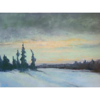 Paulina Lebida - pastele suche - Zima -rysunek pastele foto #1