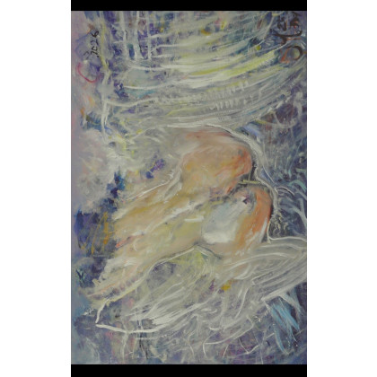 Eryk Maler - obrazy olejne - ANIOŁ, - Akt w pejzażu, 80x120 cm, 2025 foto #3