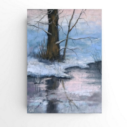 Drzewo -rysunek pastele, Paulina Lebida, pastele suche