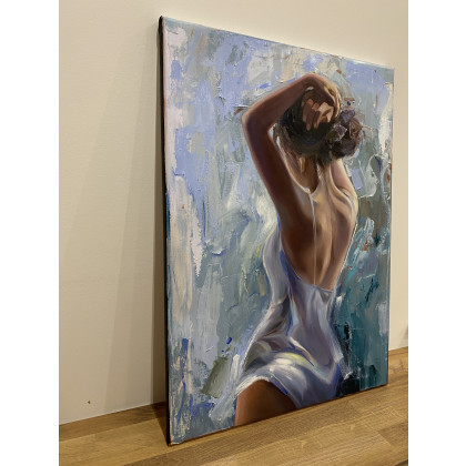 Jolanta Strzelczyk - obrazy olejne - SUBTELNY AKT KOBIETY foto #2