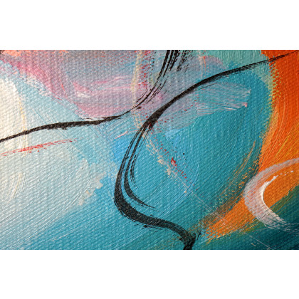 Rafal Stach - obrazy akryl - My Robin Friend 80x100 foto #1