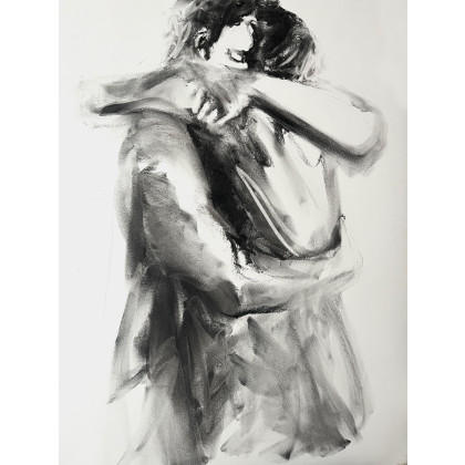 Studio.Sensual - rysunek węglem - Przytul - 100x70 foto #1