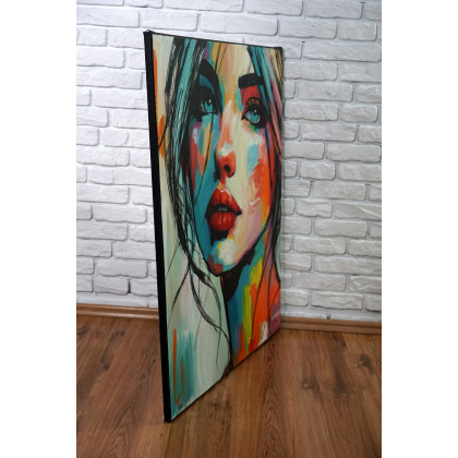 Rafal Stach - obrazy akryl - Alice - Warm Gaze 80x100 foto #2