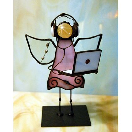 Aleksander Makarski - anioły i aniołki - Aniołek witrażowy informatyk foto #1