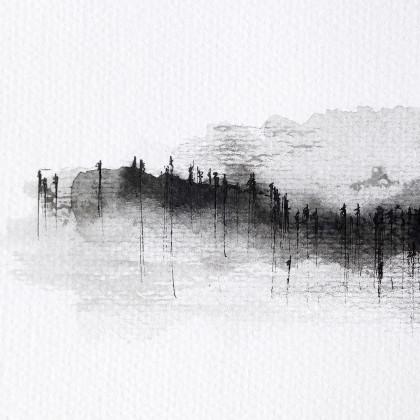 Maja Gajewska - obrazy akwarela - Unikat - tusz i akwarela w oprawie (nr4) foto #2