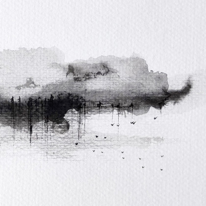 Maja Gajewska - obrazy akwarela - Unikat - tusz i akwarela w oprawie (nr4) foto #3