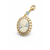 WISIOREK CAMEA DAMA NIEBIESKA KLASYCZNA BIŻUTERIA