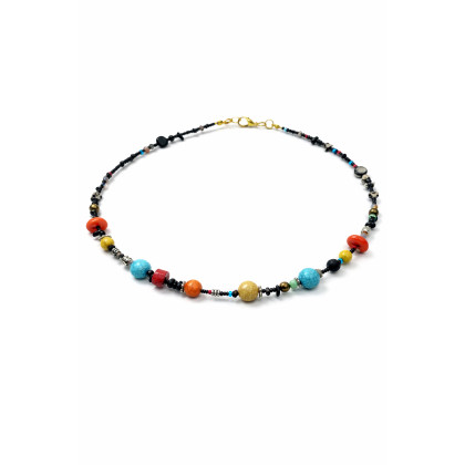 Naszyjnik Fantazyjny Kolorowy Boho, unikatart, korale,naszyjniki