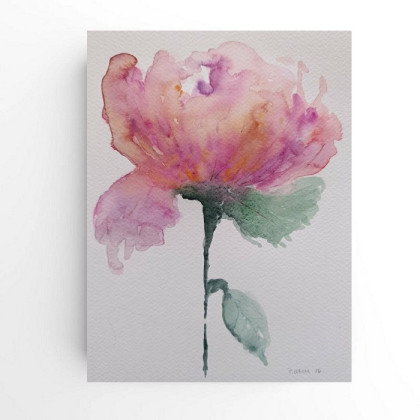 Mak- akwarela 24/18 cm, Paulina Lebida, obrazy akwarela