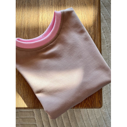 Marta Hajduk-Pawlica - bluzki - Fantasy / nude - bawełniany t-shirt z kolorowym ściągaczem foto #1