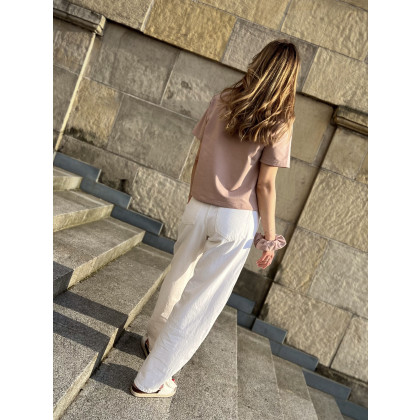 Marta Hajduk-Pawlica - bluzki - Fantasy / nude - bawełniany t-shirt z kolorowym ściągaczem foto #2