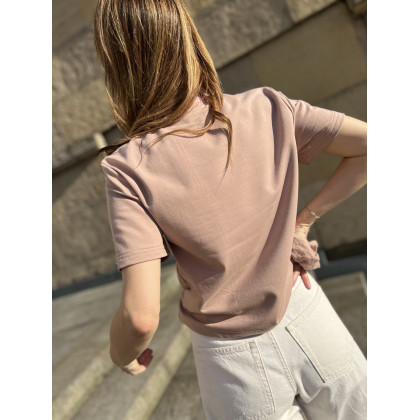 Marta Hajduk-Pawlica - bluzki - Fantasy / nude - bawełniany t-shirt z kolorowym ściągaczem foto #4