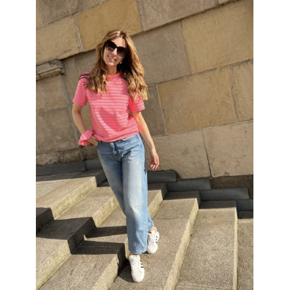 Marta Hajduk-Pawlica - bluzki - Fantasy / fluo - bawełniany t-shirt z kolorowym ściągaczem foto #2