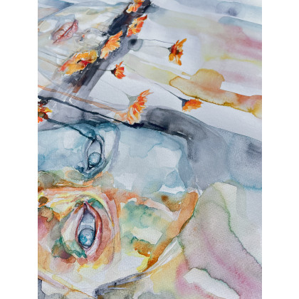 Zuzanna Bieszczad - obrazy akwarela - Kobieta - Jesień - akwarela foto #2