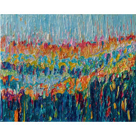 ABSTRAKCJA 177 - PO DRUGIEJ STRONIE ŚWIATŁA. OLEJ NA PŁÓTNIE 80 X 100 CM