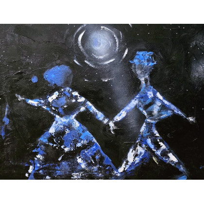 Lets dance 3, Ewa Mościszko, olej + akryl