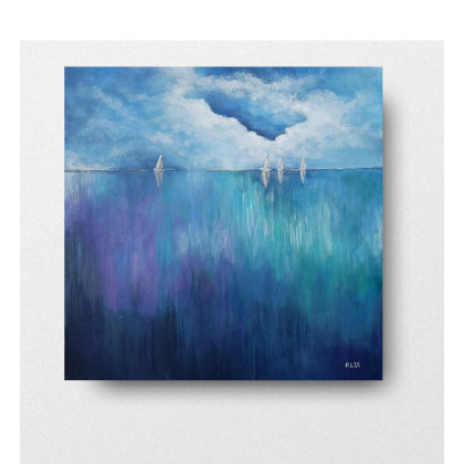Morze- obraz akrylowy 40/40 cm, Paulina Lebida, obrazy akryl