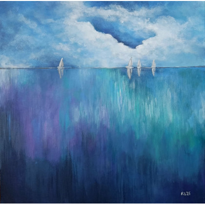 Paulina Lebida - obrazy akryl - Morze- obraz akrylowy 40/40 cm foto #2