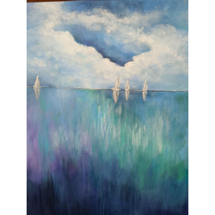 Paulina Lebida - obrazy akryl - Morze- obraz akrylowy 40/40 cm foto #3