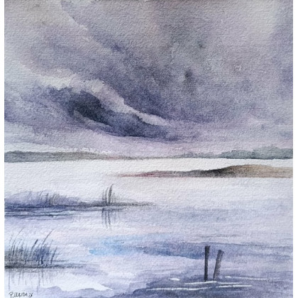 Paulina Lebida - obrazy akwarela - Pejzaż- akwarela 20/20 cm foto #1