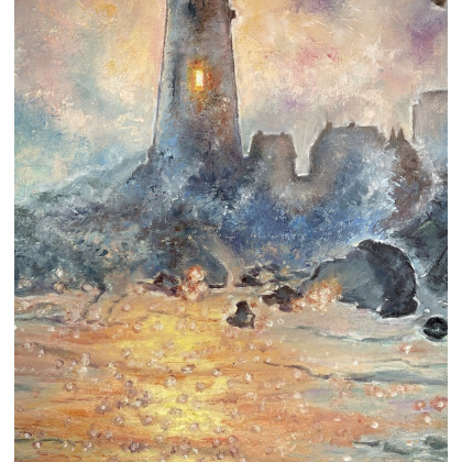 Myroslava Burlaka - obrazy olejne - Latarnia morska o świcie. foto #2
