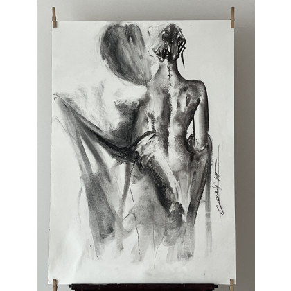Studio.Sensual - rysunek węglem - Woman - 100x70 foto #2