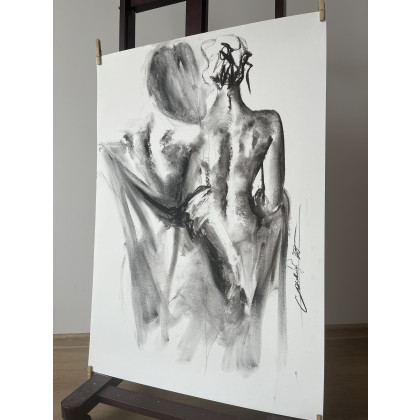 Studio.Sensual - rysunek węglem - Woman - 100x70 foto #3