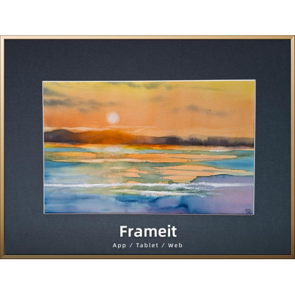 Jolanta Zdanowicz - obrazy akwarela - Zimowy zachód słońca foto #1