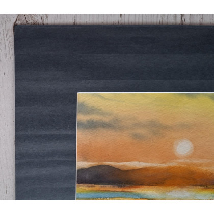 Jolanta Zdanowicz - obrazy akwarela - Zimowy zachód słońca foto #3