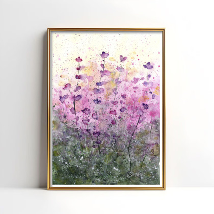 Akwarela A4. Łąka, Małgorzata Domańska ART, obrazy akwarela