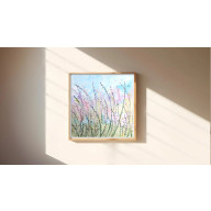 Akwarela 23x23cm. Kolorowa łąka