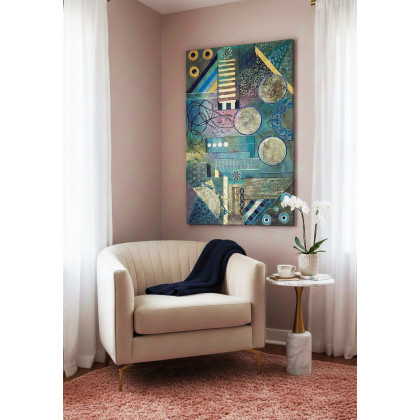 Geometria abstrakcyjna 7, Aleksandra Semeniuk , obrazy tech. mieszana