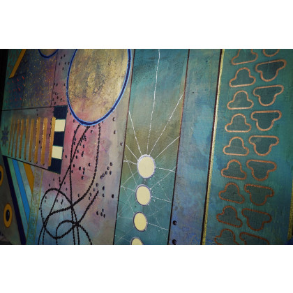 Aleksandra Semeniuk - obrazy tech. mieszana - Geometria abstrakcyjna 7 foto #4