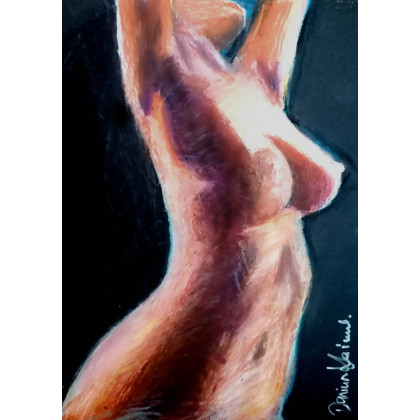 W nocnym świetle, Dariusz Kaźmierczak, pastele olejne