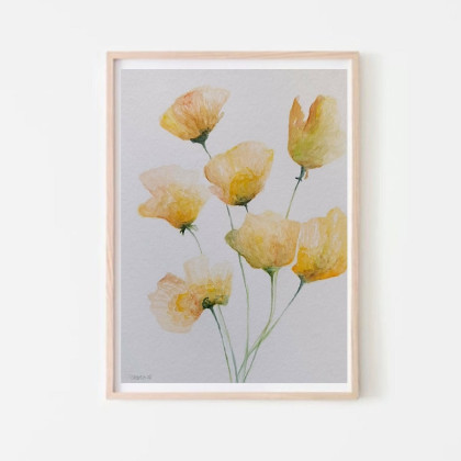 Paulina Lebida - obrazy akwarela - Kwiaty- akwarela 32/24 cm foto #2