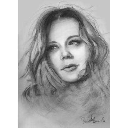 Niestraszna Zjawa, Dariusz Kaźmierczak, rysunek węglem