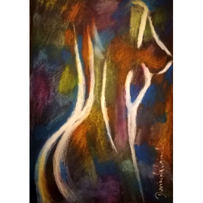 Akt, Dariusz Kaźmierczak, pastele olejne