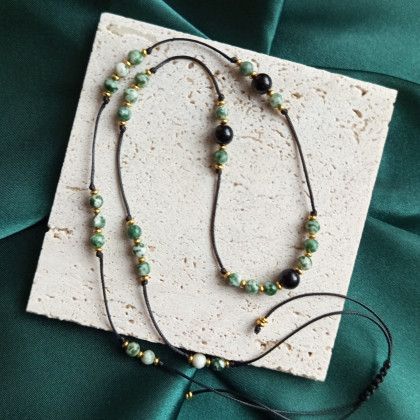 Naszyjnik Roxi z naturalnymi kamieniami., Solomi - ART, korale,naszyjniki