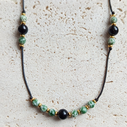 Solomi - ART - korale,naszyjniki - Naszyjnik Roxi z naturalnymi kamieniami. foto #2