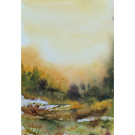 ZŁOTA MGŁA - AKWARELA