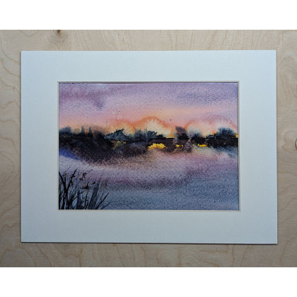 Świt - akwarela, Ewelina Zajączkowska, obrazy akwarela