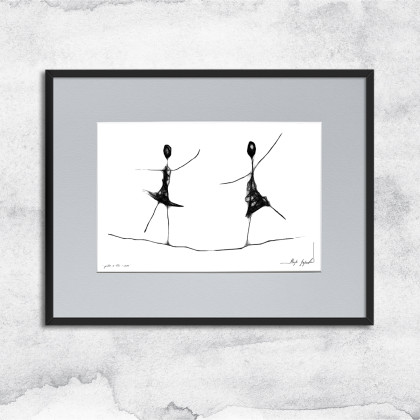 Grafika oprawiona w ramę - 84, Maja Gajewska, rysunki tech.mieszana