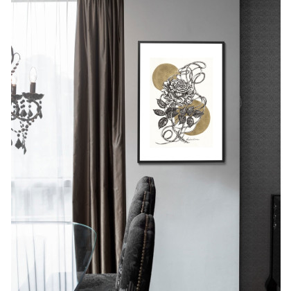 Jolanta Frankiewicz - rysunek tuszem - ,, Radość roztańczona- unikatowy rysunek A4 ,,. foto #2